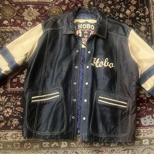 HOBO Black and Cream Varsity Jacket